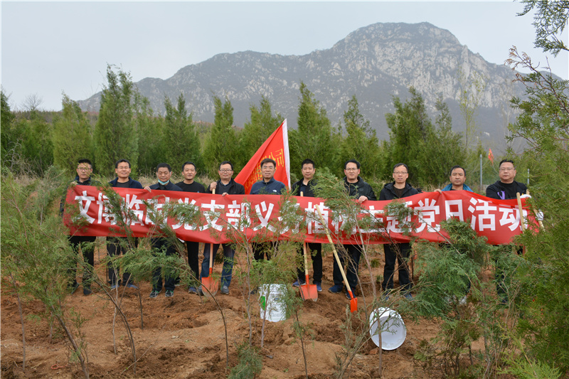 集團(tuán)公司文博中心項目部臨時黨支部開展義務(wù)植樹主題黨日活動